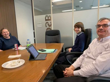 A teenage Cameron Prosic, then an HWDSB student trustee, at a meeting of the board’s Audit Committee